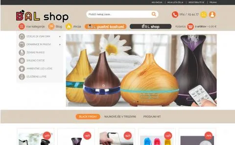 Bal shop vstopna stran