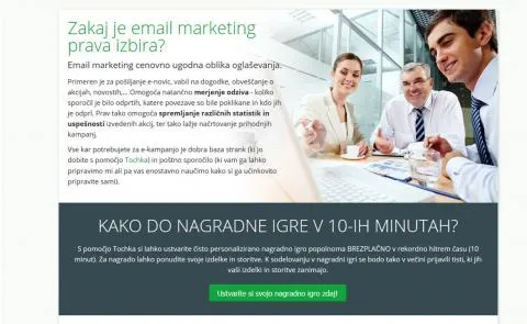 Tochko predstavitev produkta