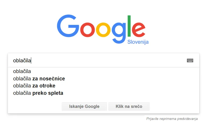 google autocomplete