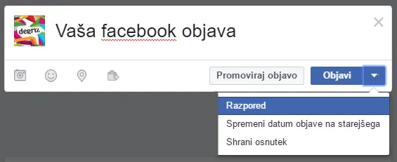 razporeditev objav