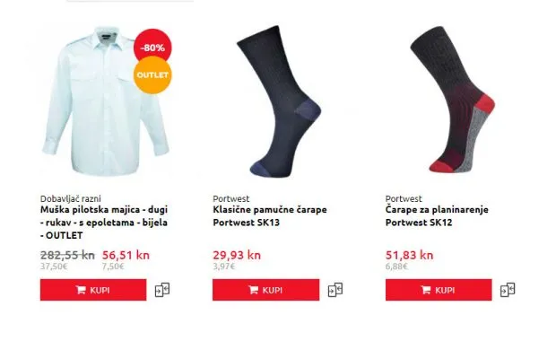 Spletne trgovine in dvojno označevanje cen za Hrvaško